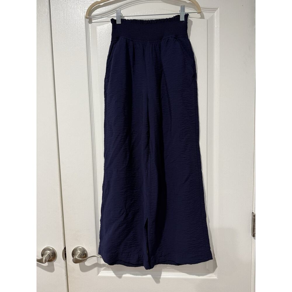 Simply Vera Vera Wang Women's Lounge Blue Wide-Leg Pants Elastic XS